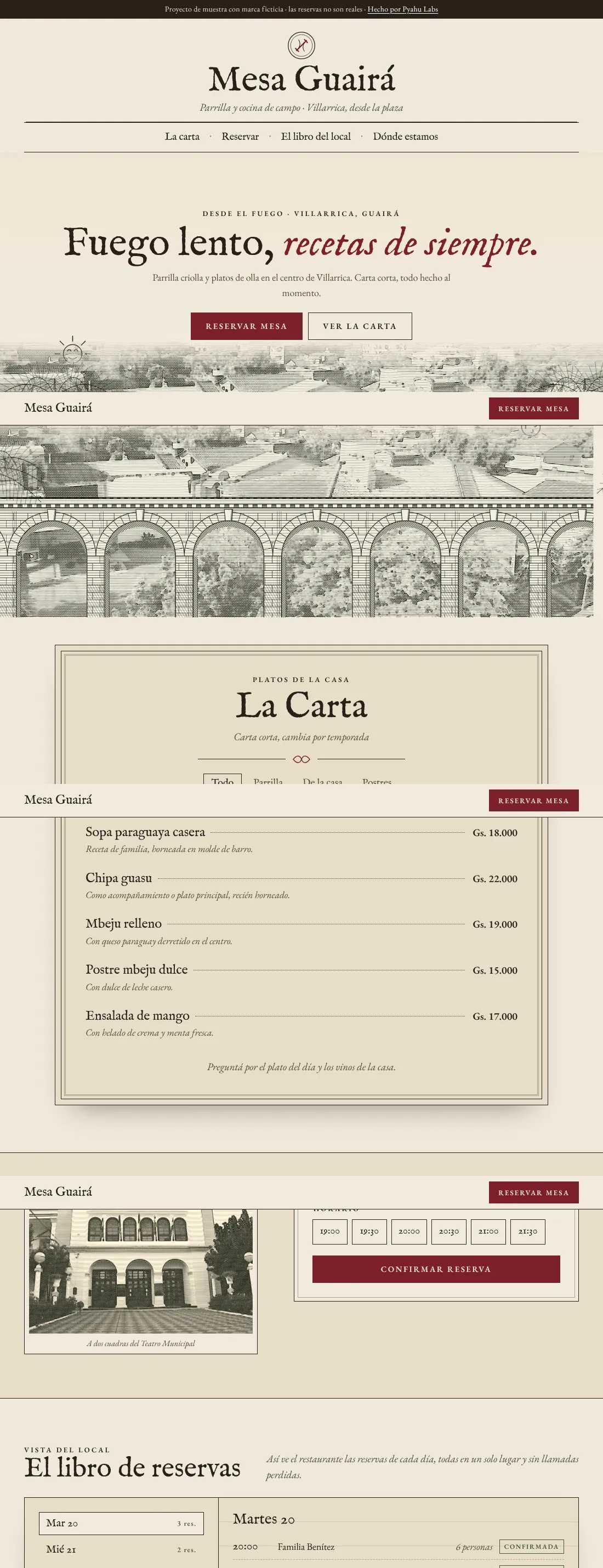Reservas de Mesa Guairá