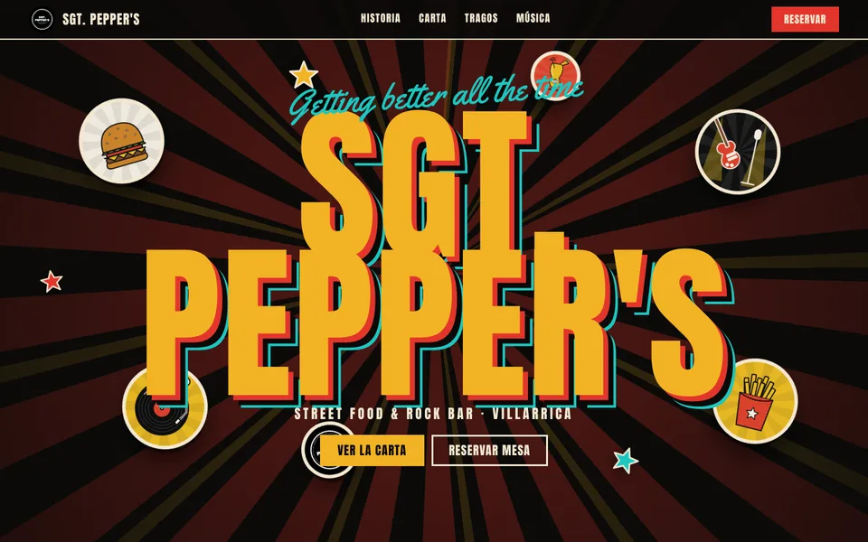 Sitio de Sgt. Pepper's en la compu
