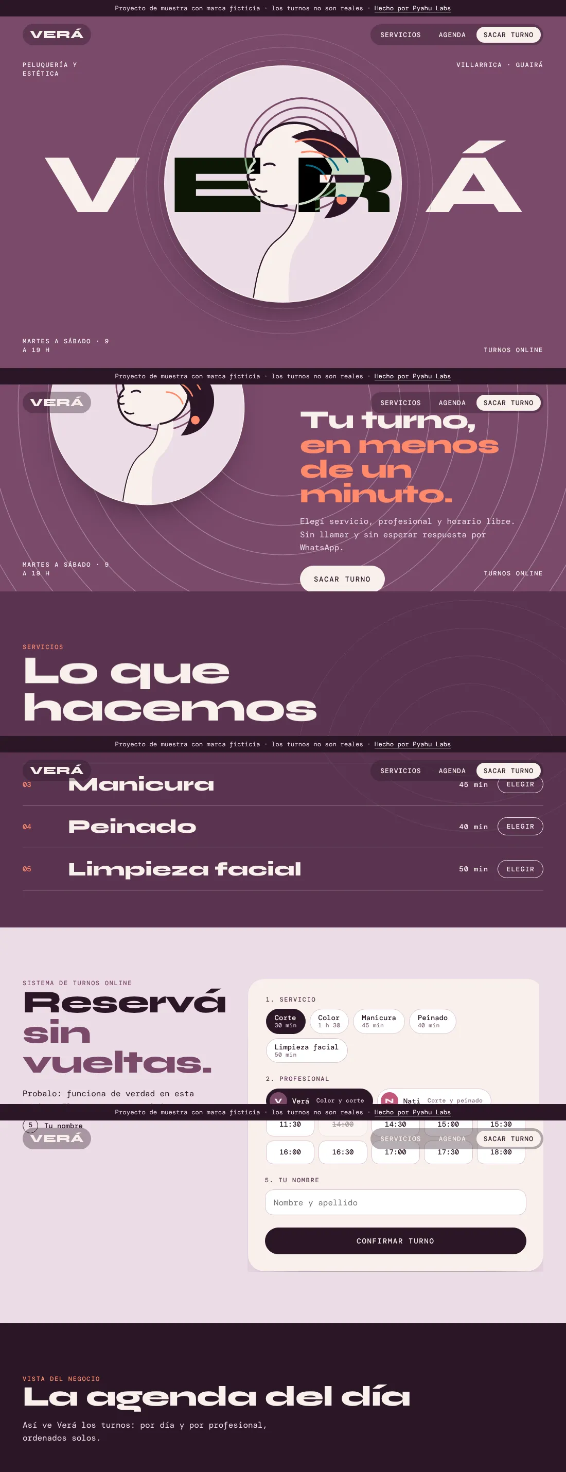 Turnos de Verá Studio